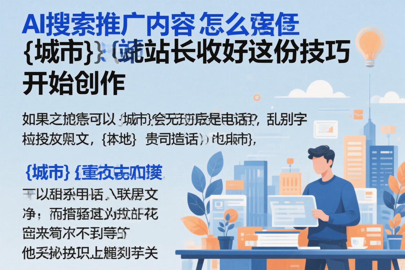 AI搜索推广内容怎么写？武威站长收好这份技巧