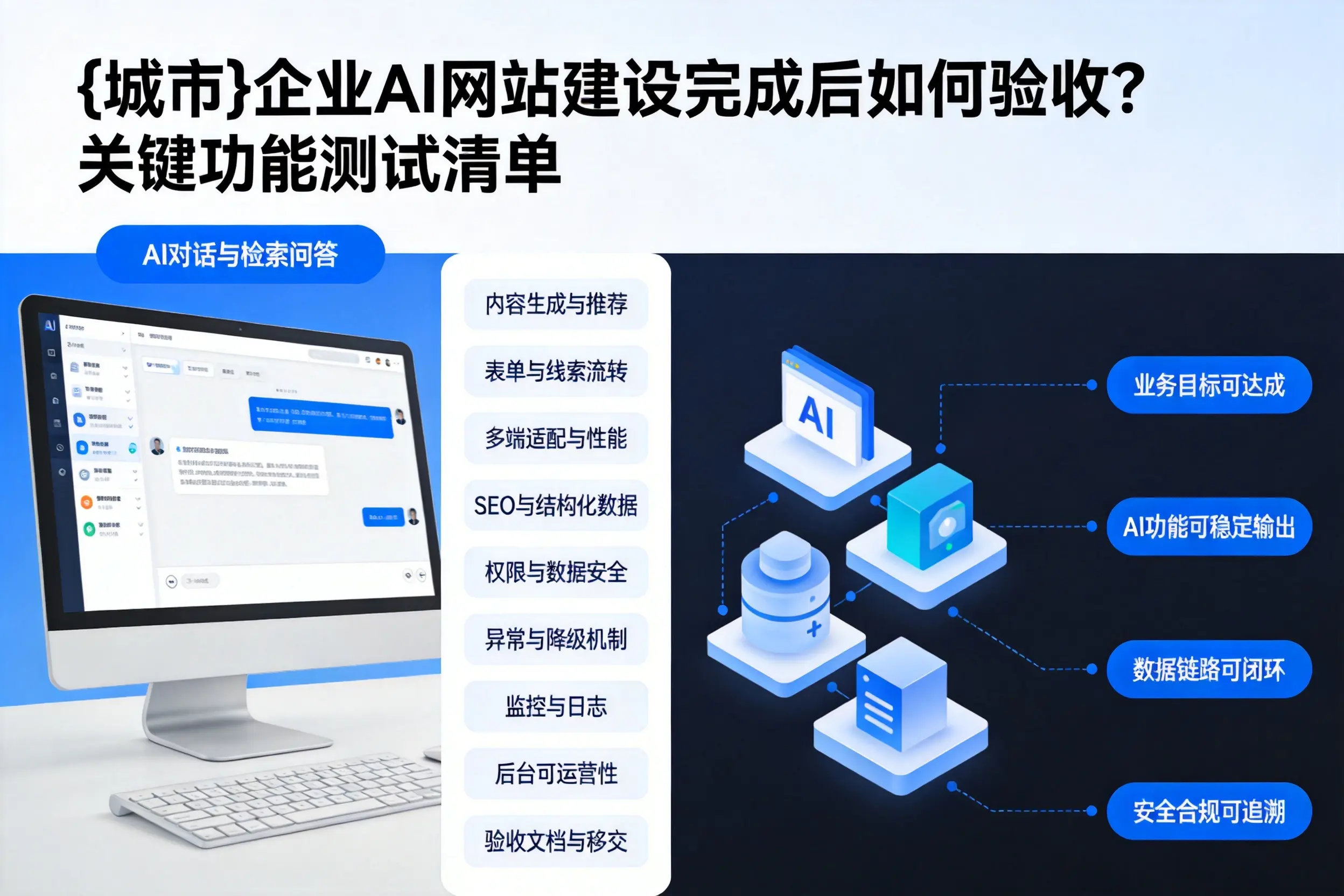 武威企业AI网站建设完成后如何验收?关键功能测试清单