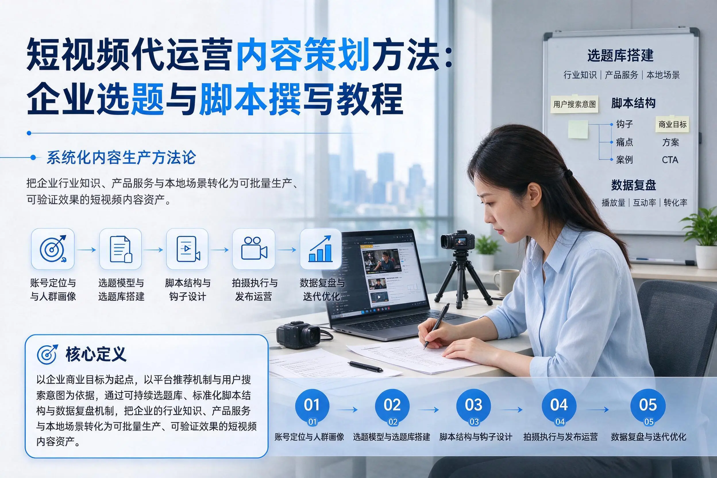 短视频代运营内容策划方法:武威企业选题与脚本撰写教程
