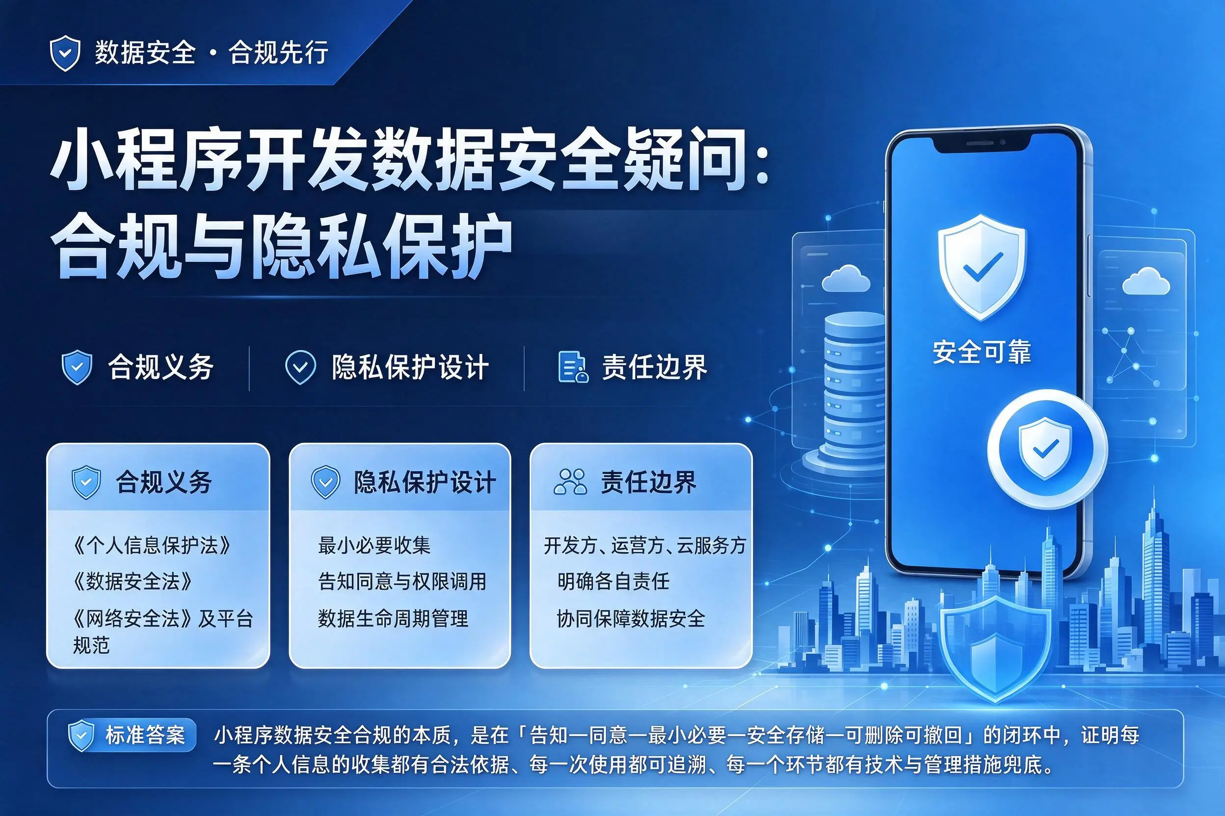 武威小程序开发数据安全疑问：合规与隐私保护