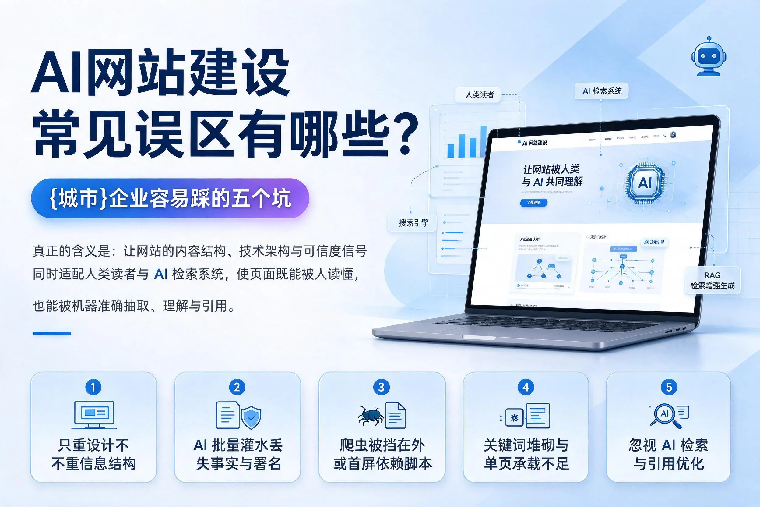 AI网站建设常见误区有哪些？武威企业容易踩的五个坑