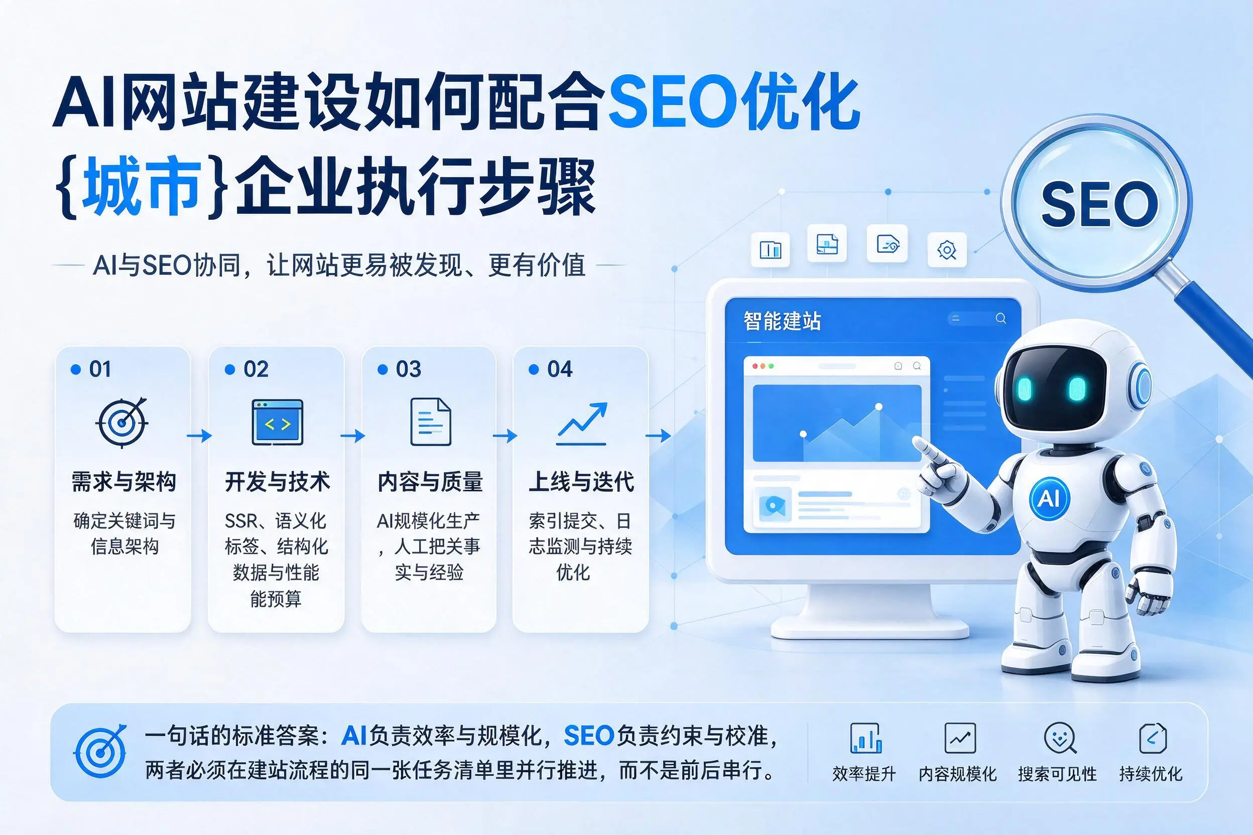 AI网站建设如何配合SEO优化，武威企业执行步骤