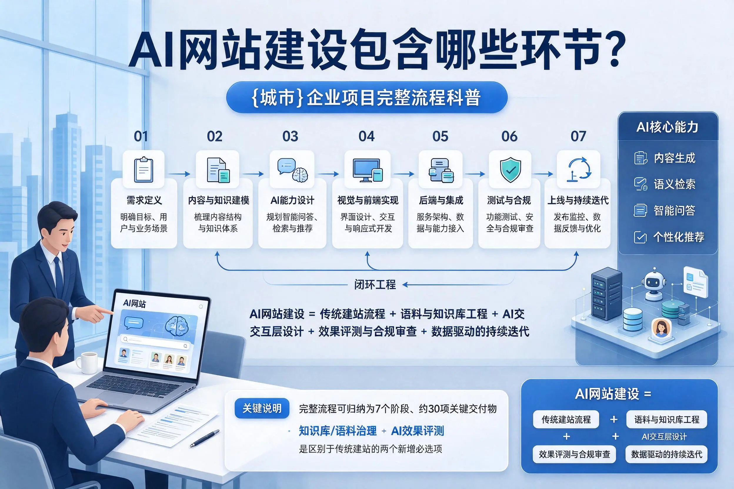 AI网站建设包含哪些环节?武威企业项目完整流程科普