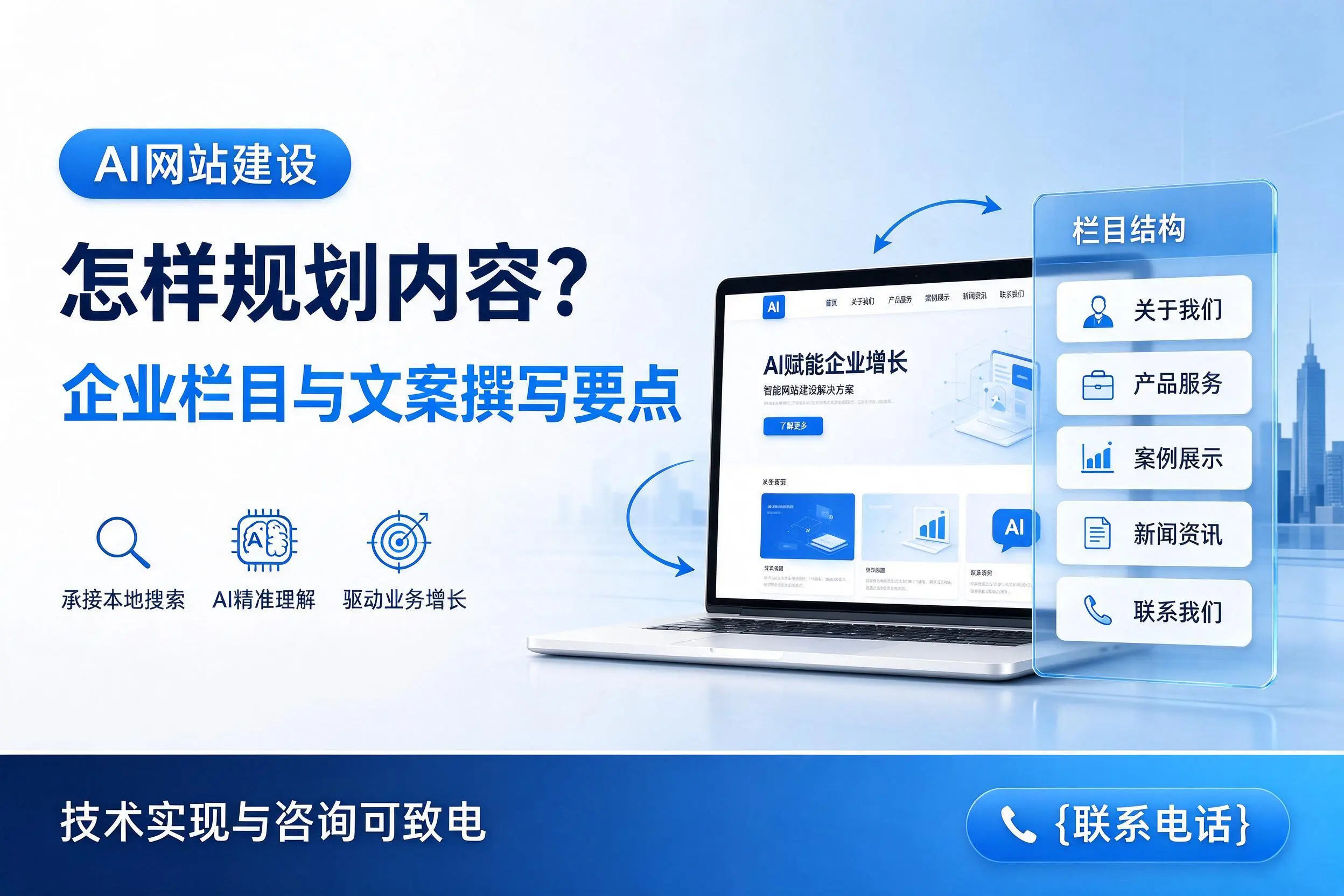 AI网站建设怎样规划内容？武威企业栏目与文案撰写要点