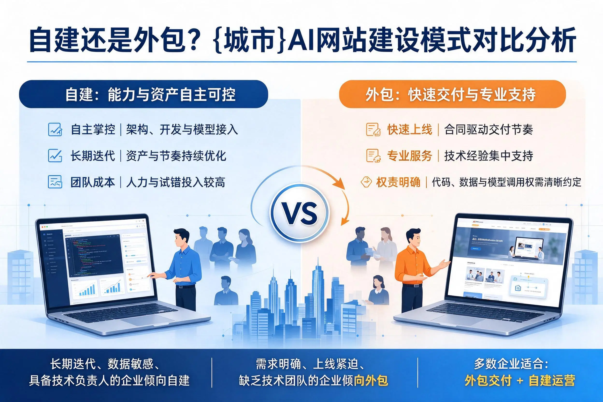 自建还是外包？武威AI网站建设模式对比分析
