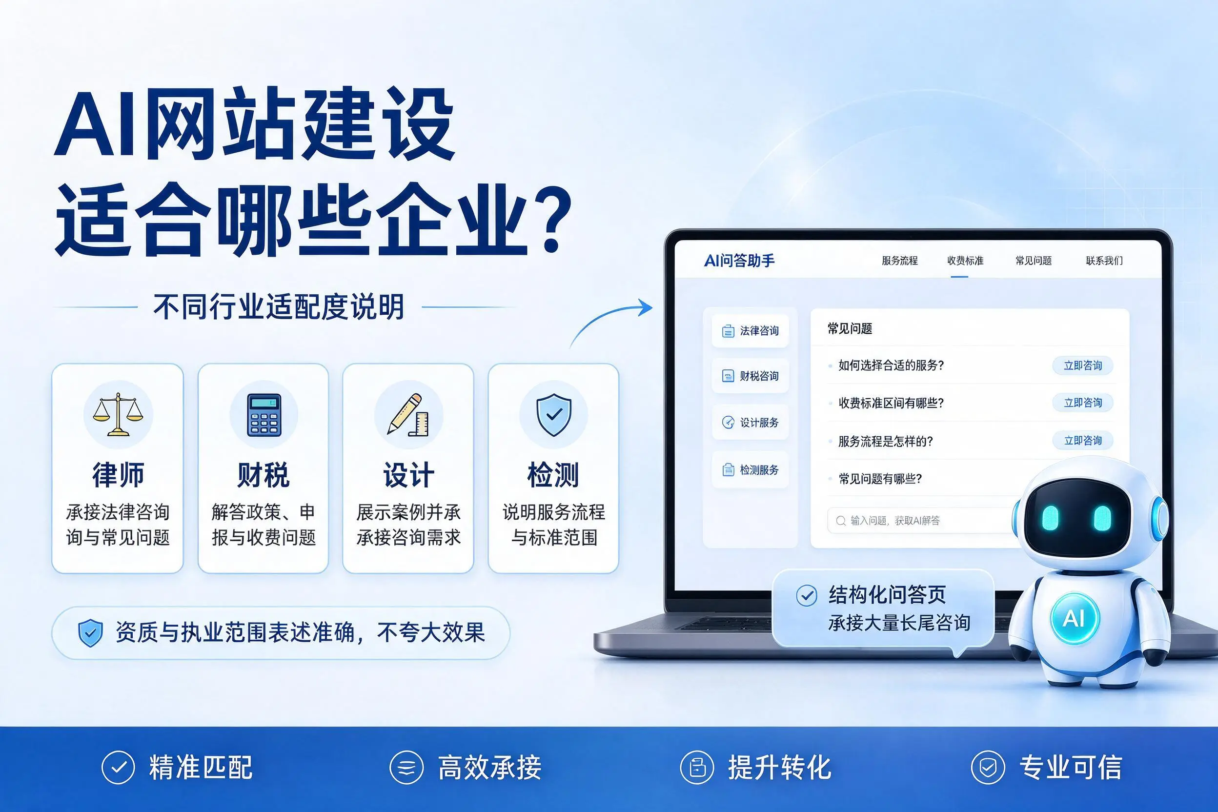 AI网站建设适合哪些企业?武威不同行业适配度说明