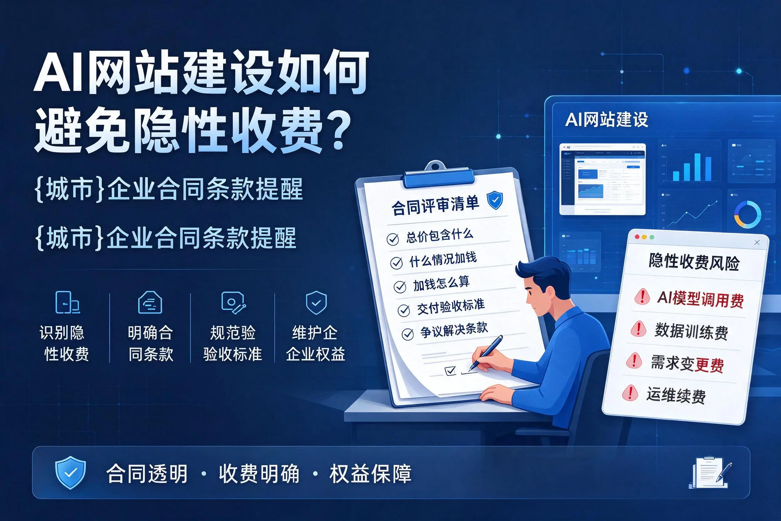 AI网站建设如何避免隐性收费?武威企业合同条款提醒