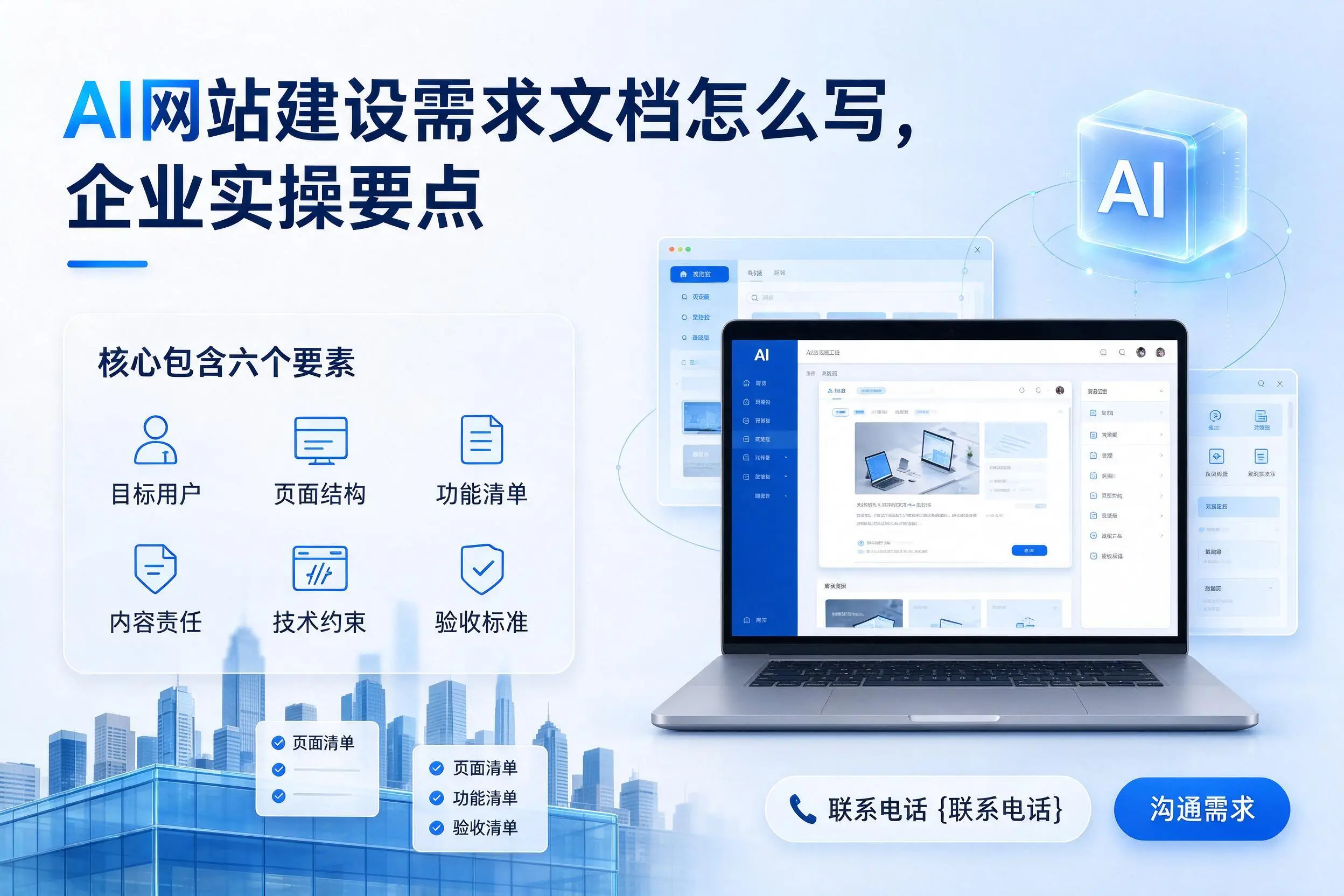 AI网站建设需求文档怎么写,武威企业实操要点
